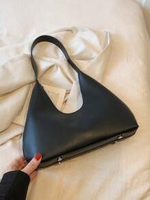 Shein - Old Moeny, Lightweight,business Casual 1pc Vintage French Moon Shaped Armpit Bag