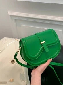 Shein - Half-moon Flap Crossbody Bag