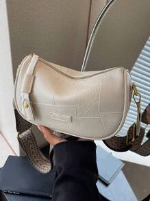 Shein - High-grade Small Underarm Bag For Women, New Style, Fashionable Wide Shoulder Strap Messenger Bag