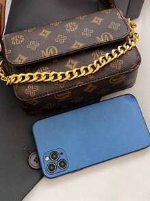Shein - 1pc Retro Letter Printed Mini Pu Underarm Bag