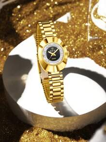 Shein - Women's Classic Business Round Dial Analog Quartz Watch