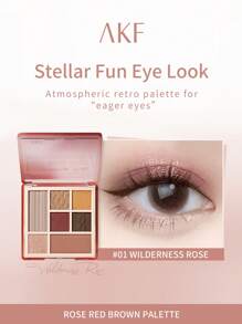 Shein - 7-shade Eyeshadow Palette Eye Makeup Splints Powdery Delicate Glittering Preppy Matte-9g