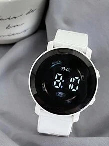 Shein - 1pc Minimalist Sport Style Unisex Student High-quality Electronic Watch