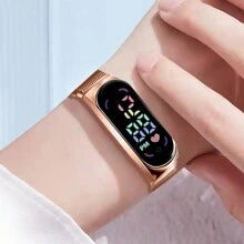 Shein - 1pc/set New Led Ladies Touch Screen Watch