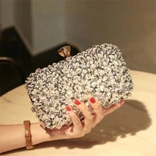 Shein - Handmade Beaded & Sequin Decorated Evening Clutch Bag