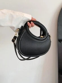 Shein - Fashion White Niche Design French Gentle Lady New Trend Commuter Date Hand-held Shoulder Cross-body Bag