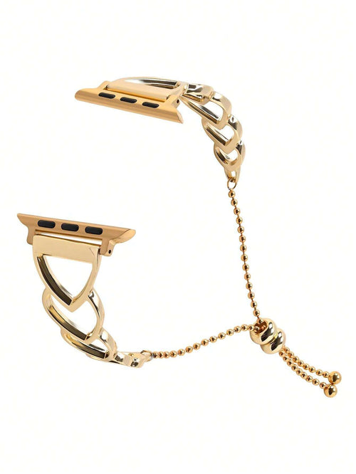 Shein - 1 Piece Of Women's Small Fragrant Heart-shaped Bracelet Chain Apple Watch Strap Compatible With Apple Watch