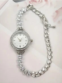 Shein - 1pc Women's Lobster Buckle Adjustable Bracelet Watch
