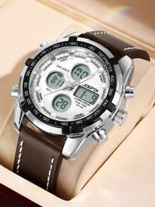Shein - A Good Joefox Men Watch Luxury Leather Wristwatch