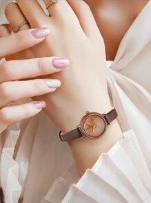 Shein - Rebirth 1pc Elegant Petite Women Quartz Watch