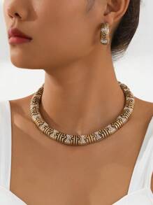 Shein - Women's Fashion Necklace Earrings Set