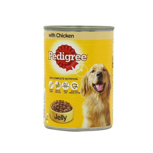 PEDIGREE DOG FOOD CHICKEN IN JELLY TIN 385 GM