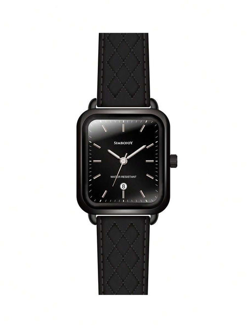 Shein - Simbojoy Ladies' Watch, Fashionable Square Waterproof Quartz Watch