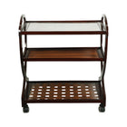 TEA TROLLEY MED TRAY L-BROWN