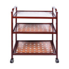 TEA TROLLEY NET 3 SHELF L-BROWN