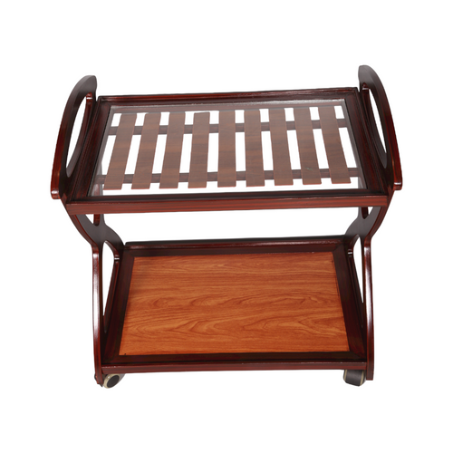 Tea Trolley Net D-Handle L-Brown