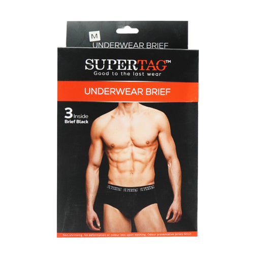 SUPER UNDERWEAR BRIEF BLACK MEDIUM P3
