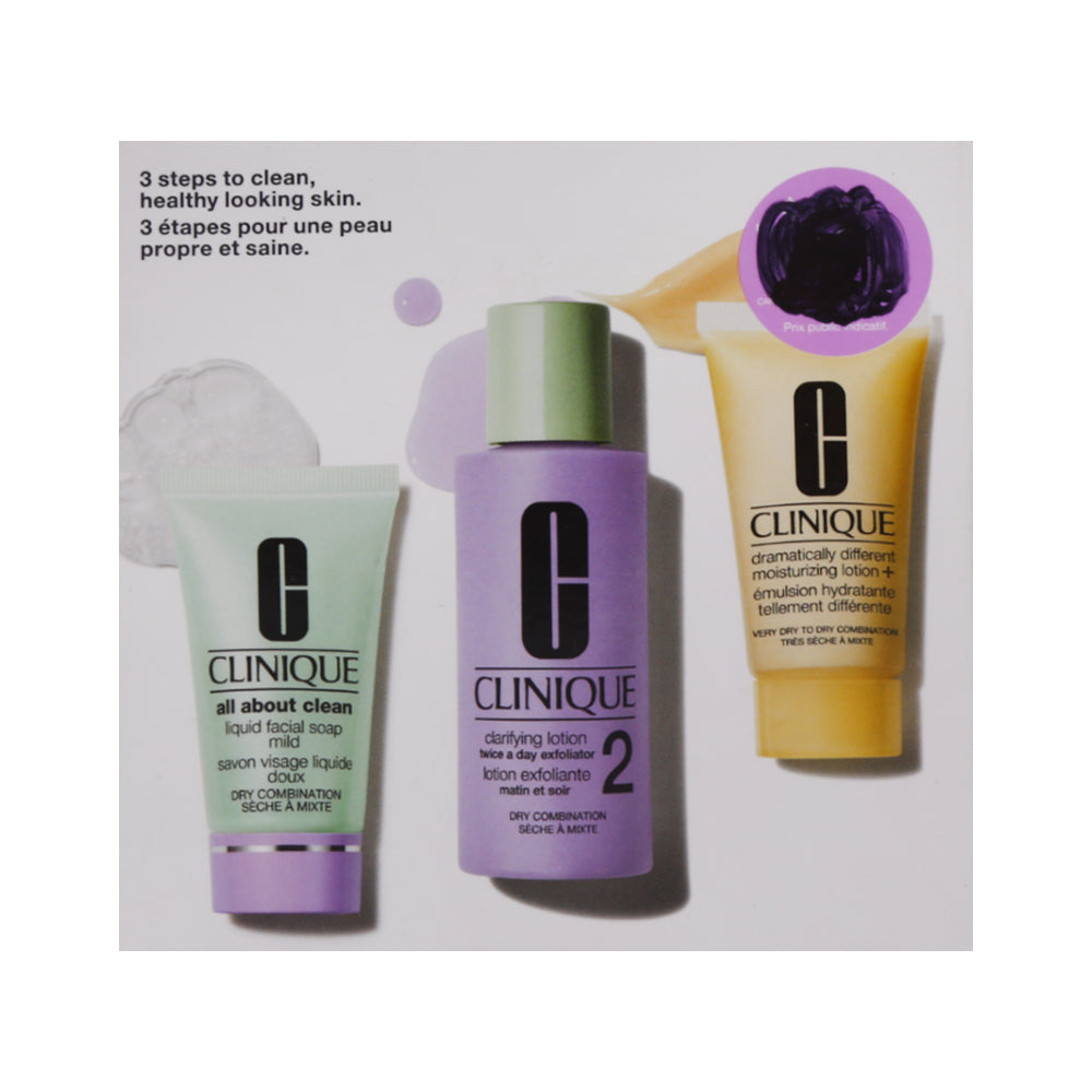 CLINIQUE KIT 3 STEPS TO CLEAN HEALTHY LOOKING SKIN