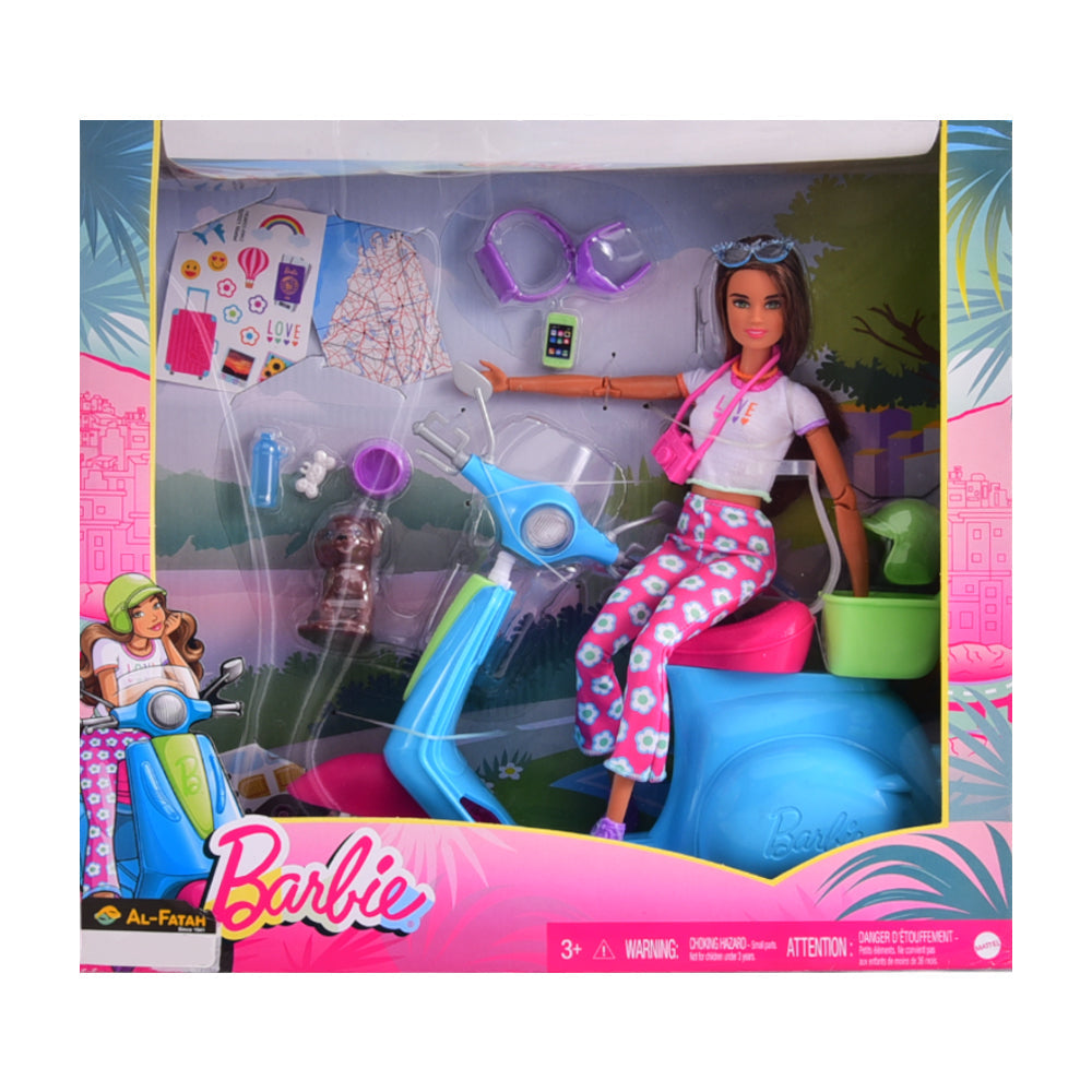HGM55 BRB HOLIDAY FUN DOLL W-SCOOTER