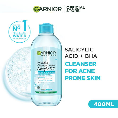 Garnier - Salicylic + Bha Micellar Cleansing Water For Acne Prone Skin - 400ml