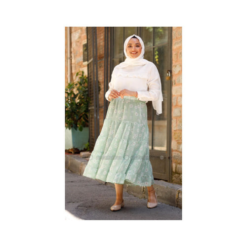 Modanisa In Style Mint Skirt