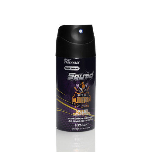 Hemani Herbals- Squad Quetta Black Edition- Deodorant Body Spray For Men