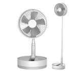 Portable Retractable USB Charging Fan with Ring Light and Touch Control