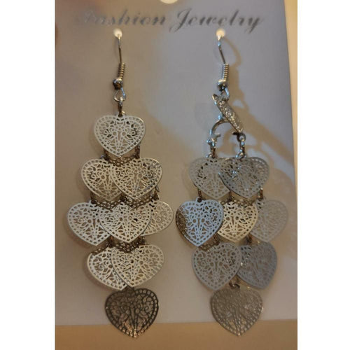 Ayzel- Heart Style Earrings - Silver