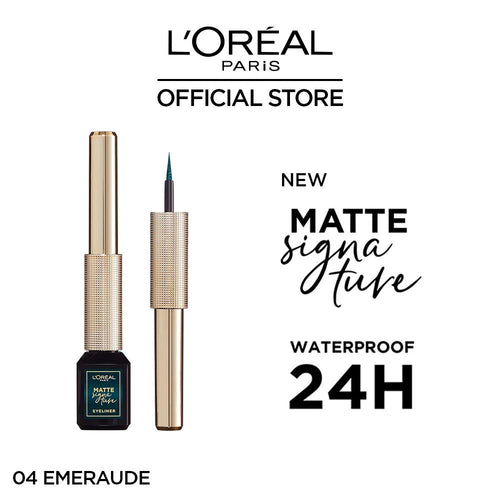 Loreal Paris-matte Signature Liquid Eyeliner 04 Emeraude