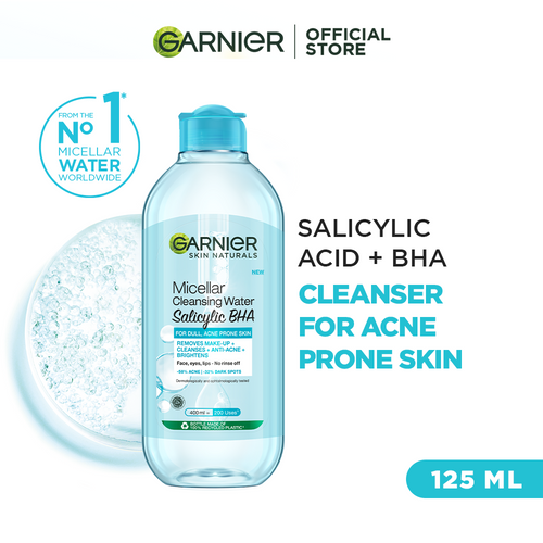 Garnier - Salicylic + Bha Micellar Cleansing Water For Acne Prone Skin - 125ml