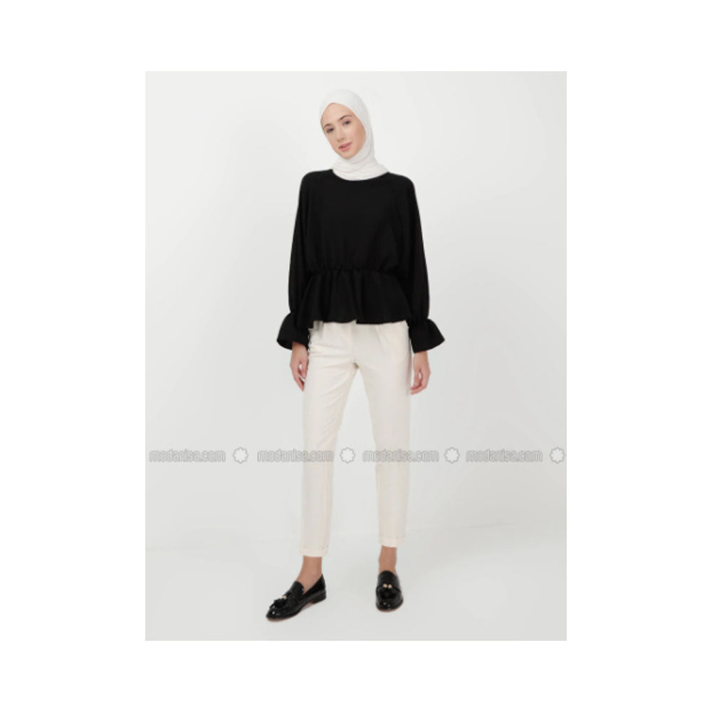 Modanisa Rabia Karancı Cream Pants