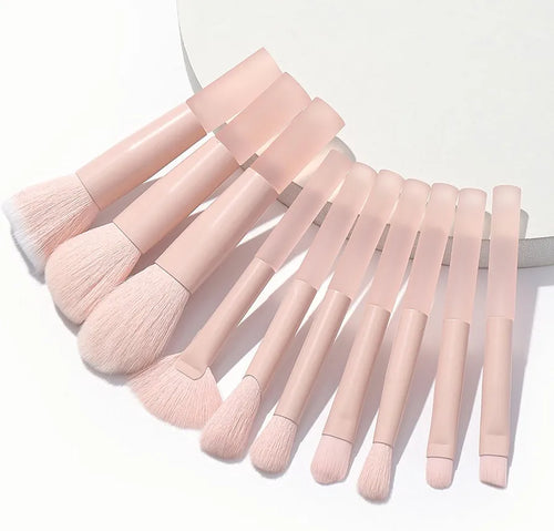 The Original - Shein 10 Pcs Transparent & Peach Mini Travel Brush Set