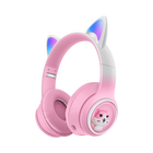 Wireless Bluetooth Headphones – Foldable with LED Cat Ears, Microphone & Volume Limiter