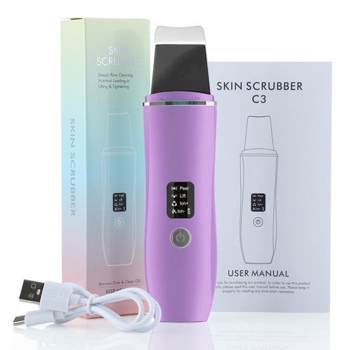 The Original- 4 In 1 Professional Ultra Sonic Ems Vibration Skin Scrubber Peeling Blackhead Remover Deep Pore Cleaning