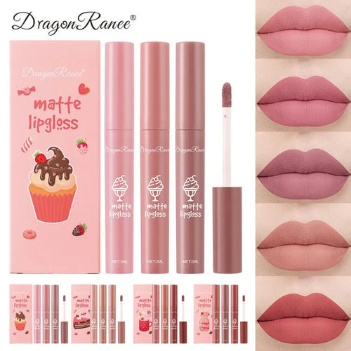 Dragon Ranee 3pcs Matte Lipgloss Set Available In 3 Shades