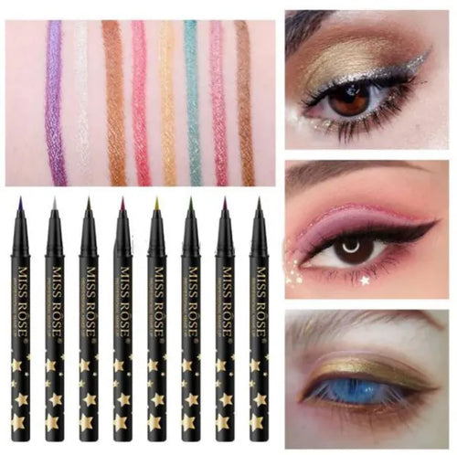 Miss Rose - Pack Of 08 Professional Make-up Color Eye Liner (batch No 15112021)