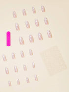 Shein- 24pcs Fake Nail & 1sheet Tape & 1pc Nail File