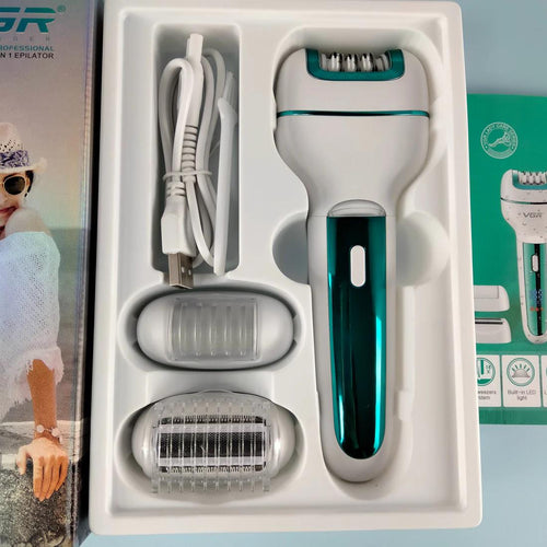 Vgr - V-732 Multi-functional 3-in-1 Professional Electric Rechargeable Ladies Epilator