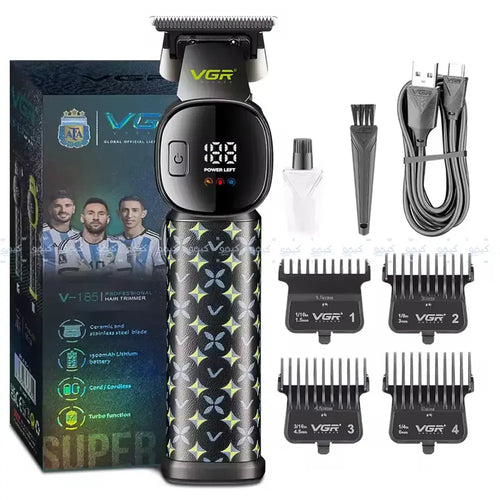 Vgr - V-185 Hair Cutting Machine Cordless Led Display Hair Clippers Man Professional 0mm Trimmer