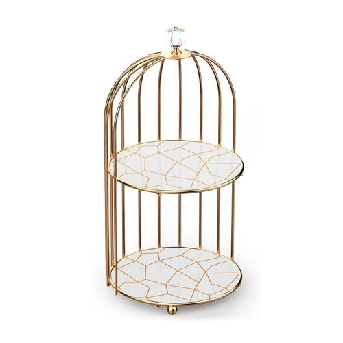 Home.co - 2 Tier Golden Vanity Cage (random Color)