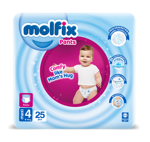 MOLFIX PANTS MAXI NO4 9-14 KG 25 PCS