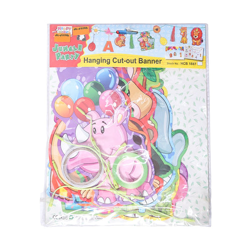 Jungle Party Hanging Cut-Out Banner Ir 310