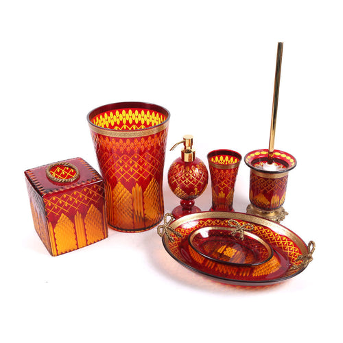 Bathroom Set Crystal Brass 7Pc Y105063 Jsb06-C59-1