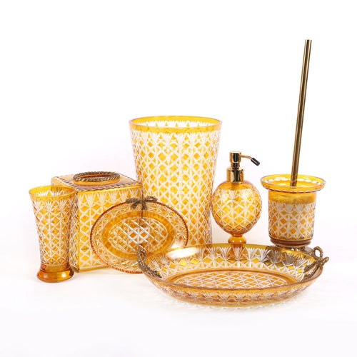 Bathroom Set Crystal Brass 7Pc Y105063 Jc102-A25