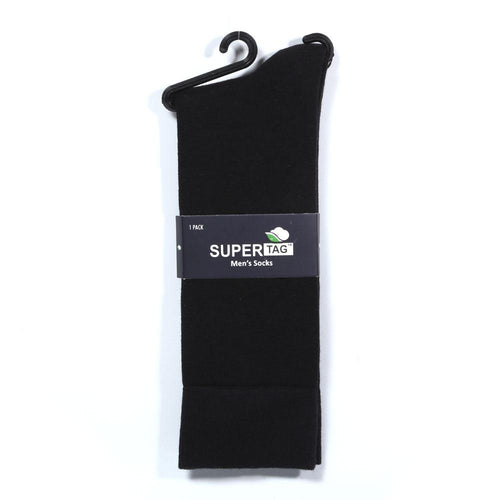 SUPER SOCKS PLAIN P1(BLACK)
