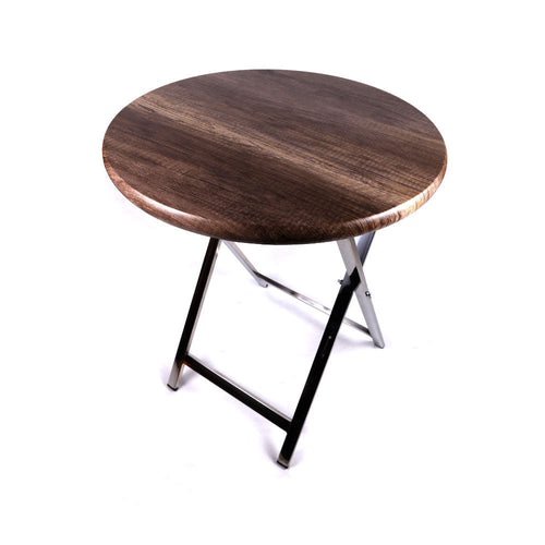 Folding Table S.S Round Khaki Gray