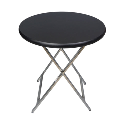 Folding Table S.S Round Black