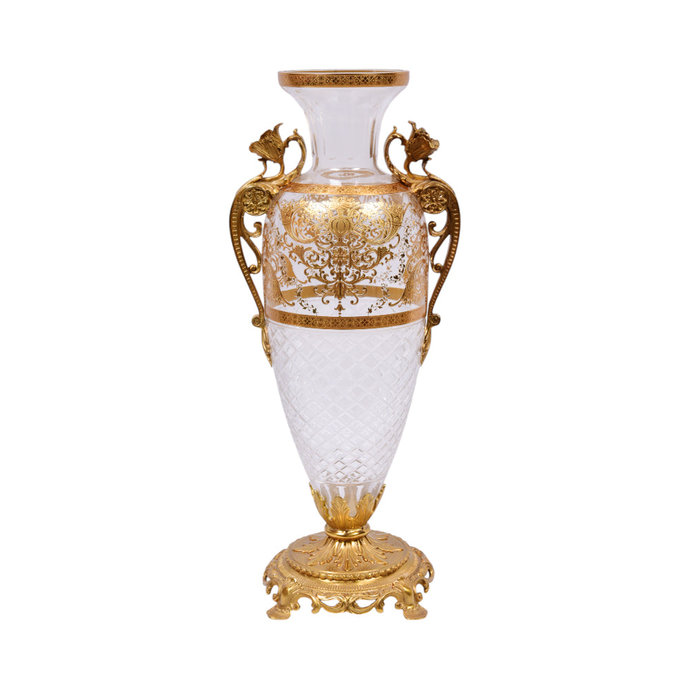 VASE CRYSTAL BRASS E7-V21024-4 J322-20
