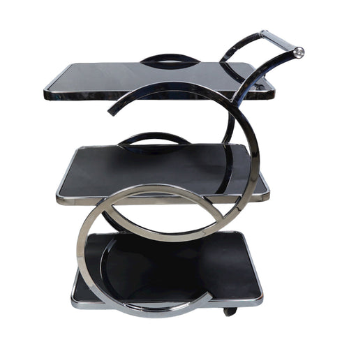 TEA TROLLEY IR D238 SILVER WITH TILE A+B+C