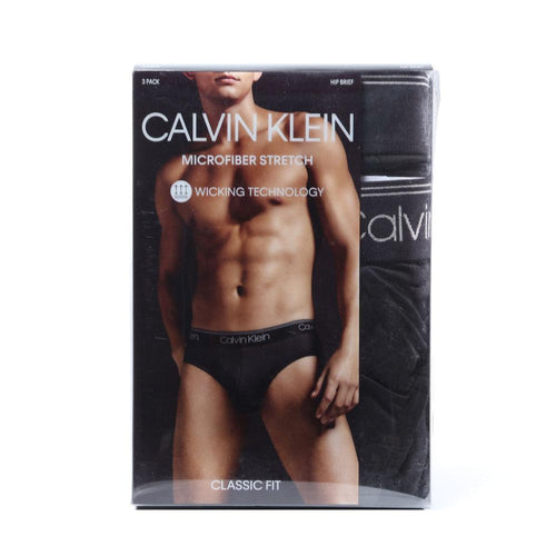 CK MICRO FIBER BRIEF PACK OF 3 BLK NB2568001 S IR 21